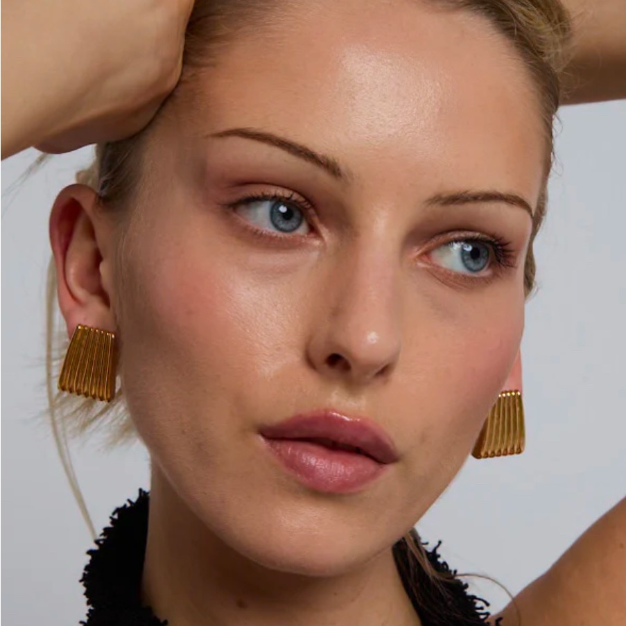 Gold Statement Drop Earrings - Elegant Womens Jewelry